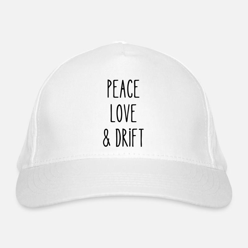 Frieden Liebe Drift - Bio-Baseballkappe - Weiß