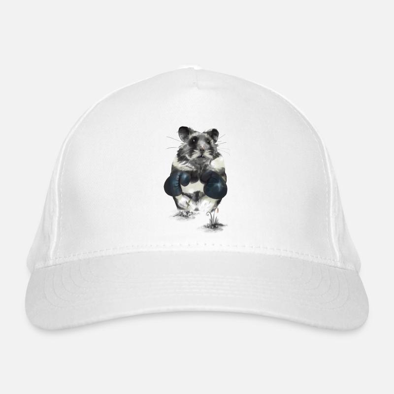 Hamster combatif sur le ring de boxe Casquette classique bio