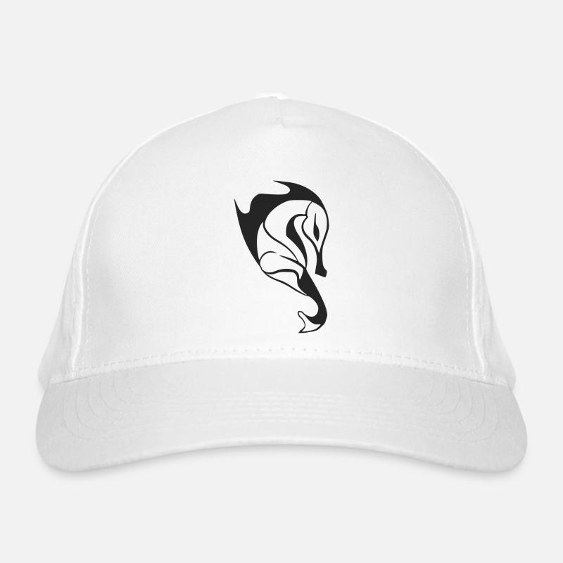 Stilisiertes Seepferdchen Bio-Baseballkappe