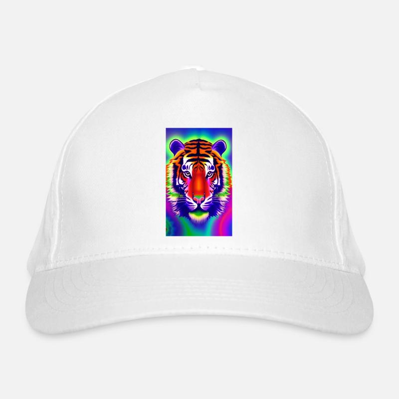 Psychedelischer Tiger Bio-Baseballkappe
