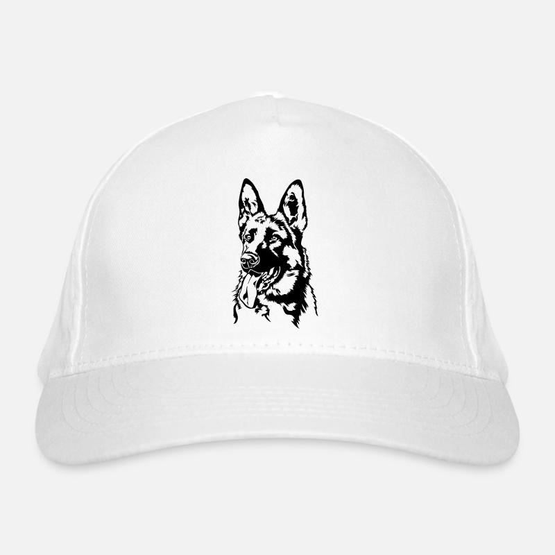 Deutscher Schäferhund Hunde Portrait Hund Wilsigns Bio-Baseballkappe