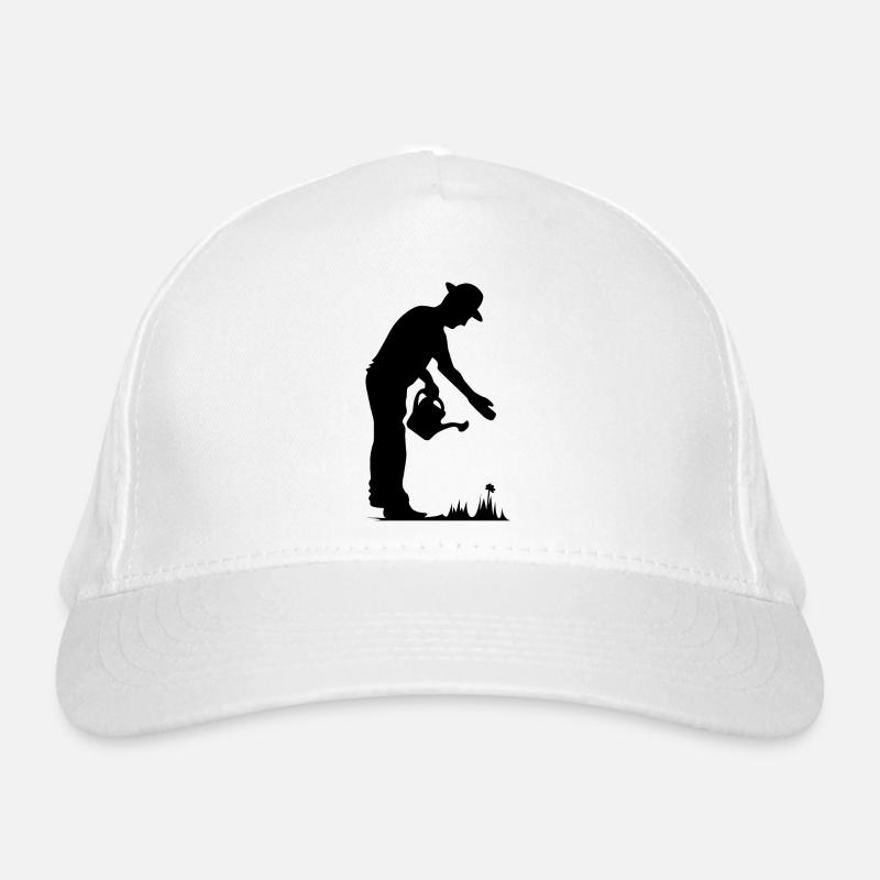 Gärtner Gießkanne Symbol Garten Hut WIese Blumen Bio-Baseballkappe