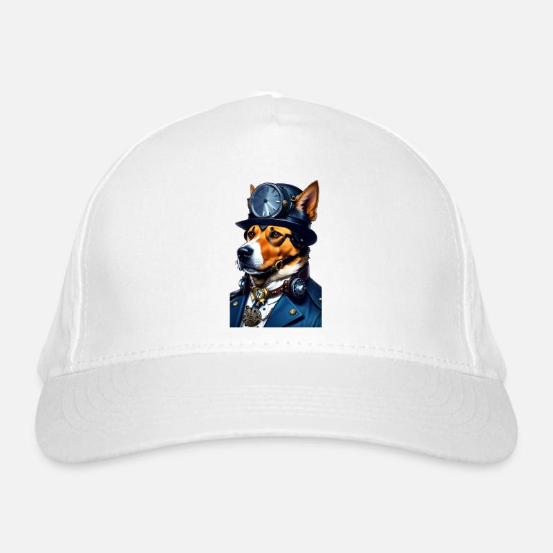 Steampunk Buddy Hund Bio-Baseballkappe