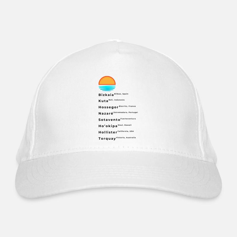 Bekannte Surf Spots Liste Bio-Baseballkappe