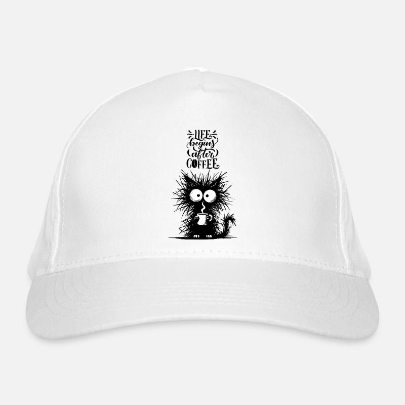 Café Chat Caféine Collègue Bureau Petit déjeuner Drôle Casquette classique bio