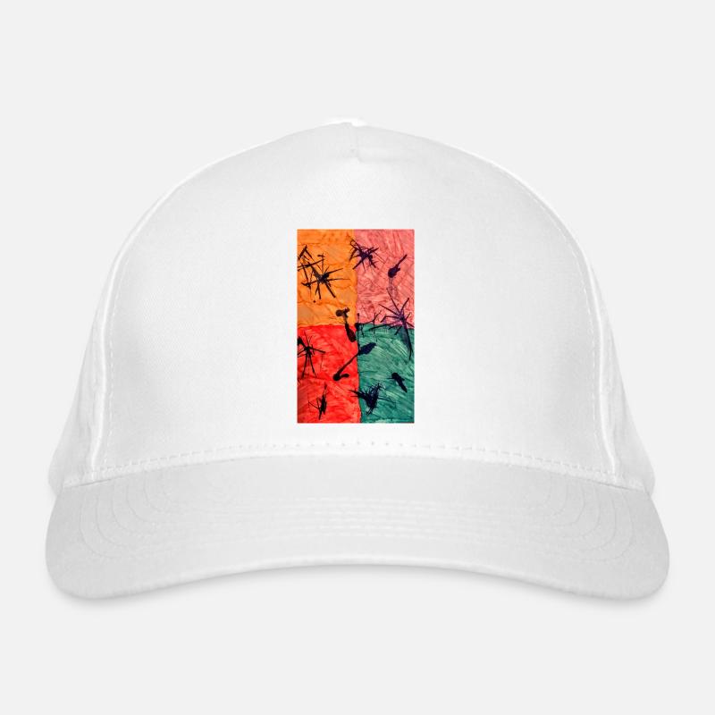 Jeu abstrait de couleurs avec motif à pointes Casquette classique bio