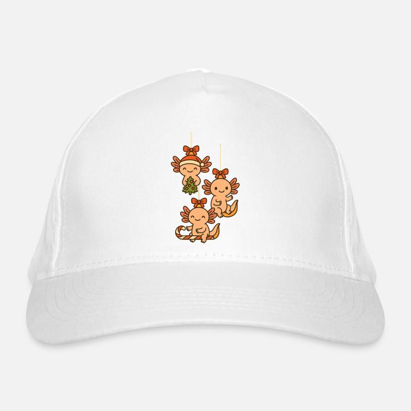 Mignon pendentif de Noël axolotl Casquette classique bio