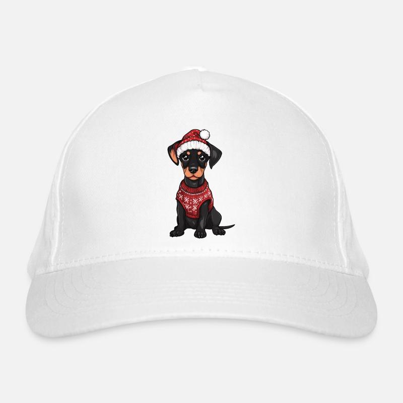 Doberman Chien de Noël Casquette classique bio