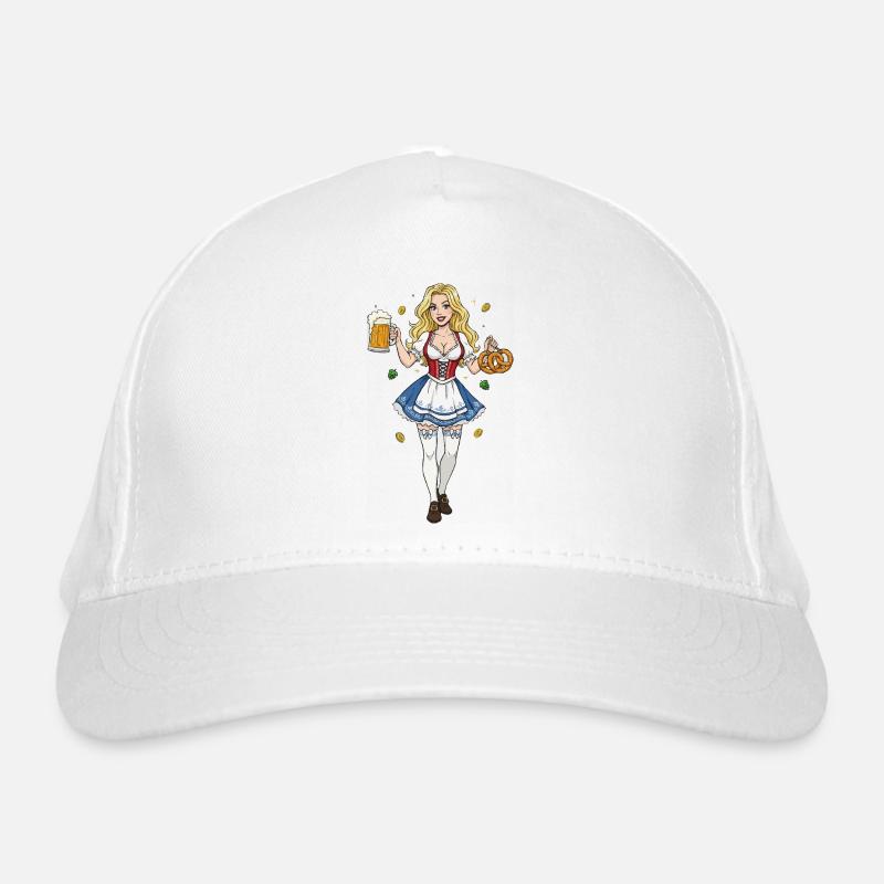 Oktoberfeest vrouw in dirndl Casquette classique bio
