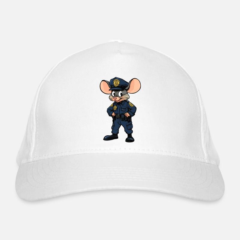 Mäuschen Polizistin / Polizei Maus Bio-Baseballkappe