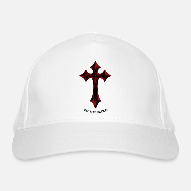 Rotes Gothic Kreuz-Talisman Bio-Baseballkappe