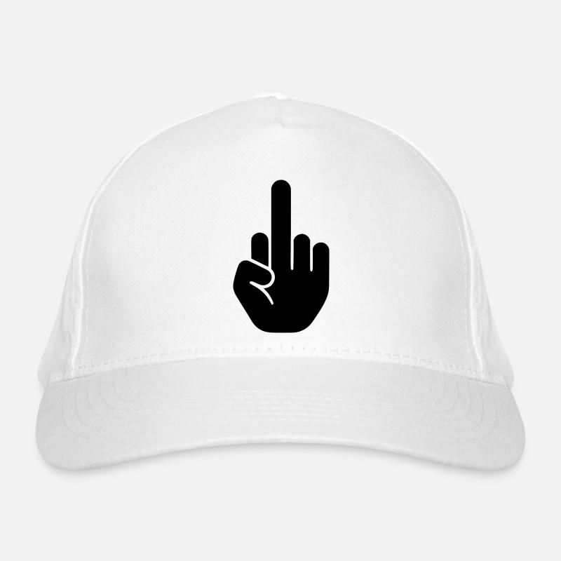 Mittelfinger Bio-Baseballkappe