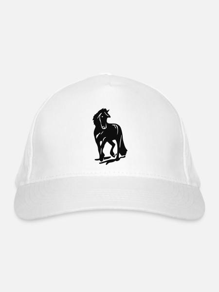 Friesenpferd - Bio-Baseballkappe - Weiß