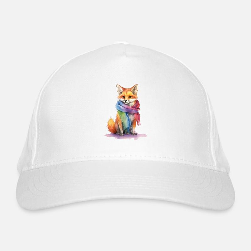 Renard avec écharpe LBTQ+ Casquette classique bio