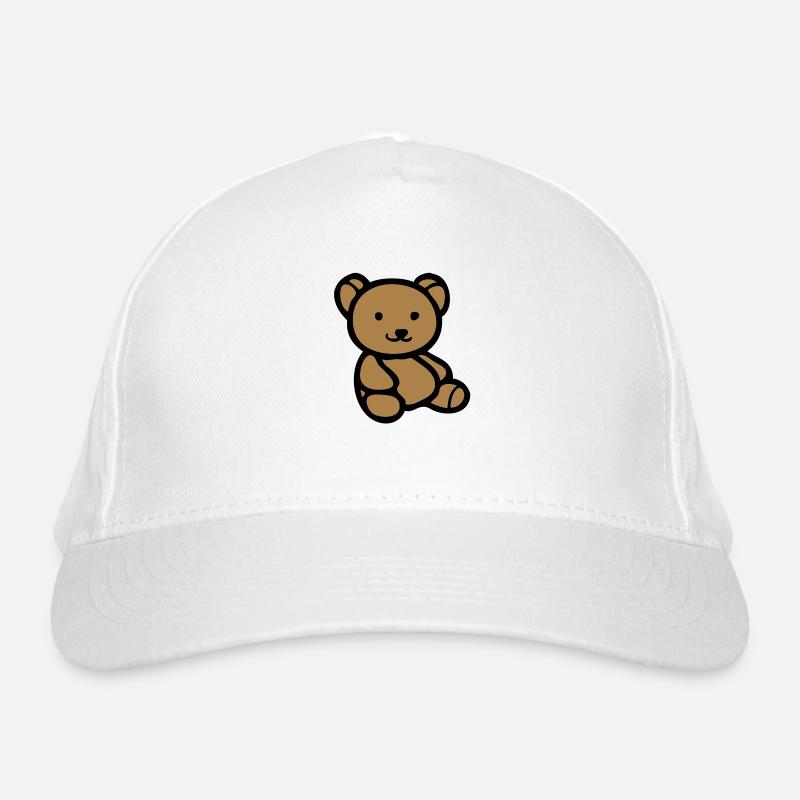 baer bar teddy teddybär - Bio-Baseballkappe - Weiß