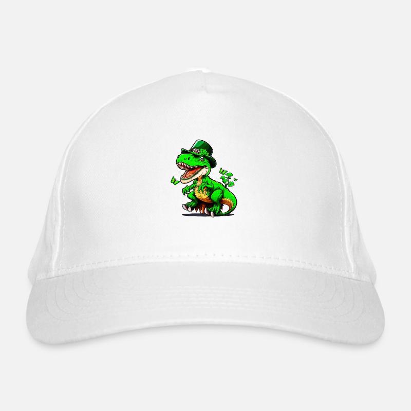 St. Patrick Day T-Rex Dinosaurier mit Hut Bio-Baseballkappe