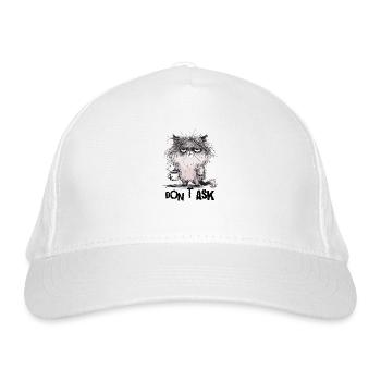 Mürrische Katze - Organic Baseball Cap - white - Front