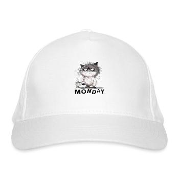 with coffee - Organic Baseball Cap - white - Front