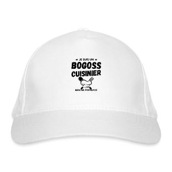 BOGOSS KOCH - Bio-Baseballkappe - Weiß - Vorne