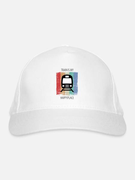 Train Railway Railroad Worker Trains Train Driver - Organic Baseball Cap - white - Front