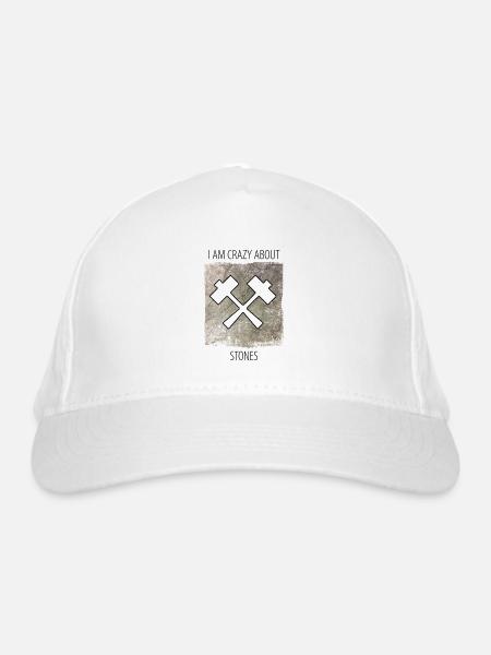 Stonemason Stone Sculptor Saying - Organic Baseball Cap - white - Front