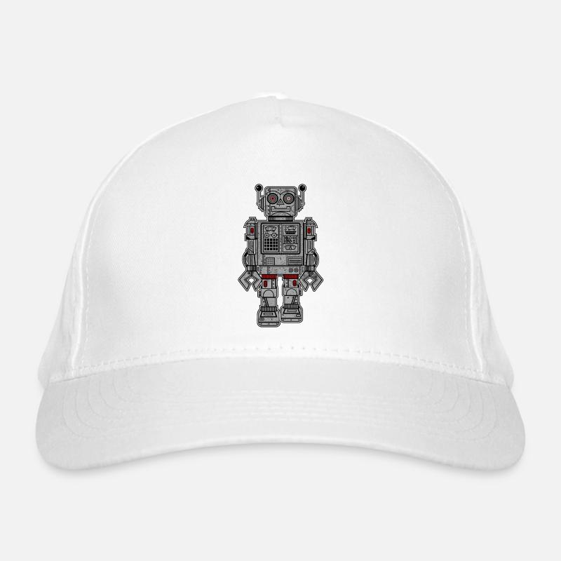 Retro Robot Toys Organic Baseball Cap