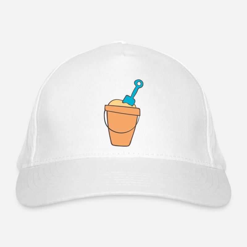 Strandkübchen mit Schaufel Bio-Baseballkappe