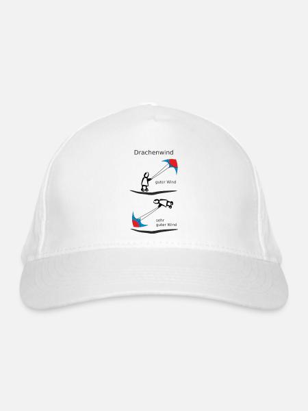 Drachenwind - Bio-Baseballkappe - Weiß - Vorne