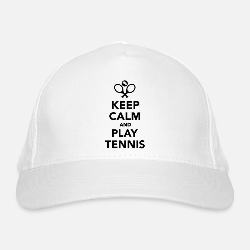 Keep calm and play Tennis Casquette classique bio