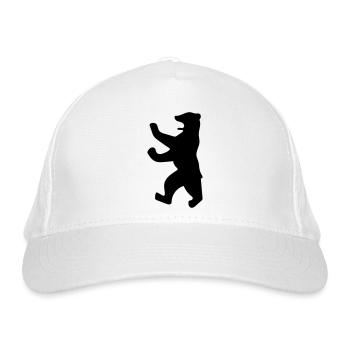 Berliner Bär - Bio-Baseballkappe - Weiß - Vorne