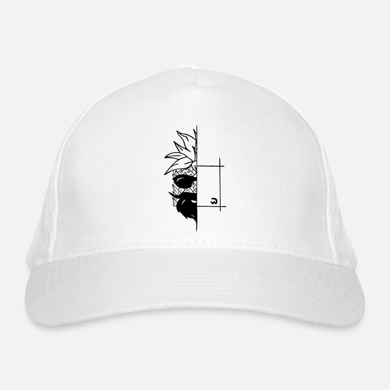 halbe cube-Ananas mit Bart und Sonnenbrille Bio-Baseballkappe