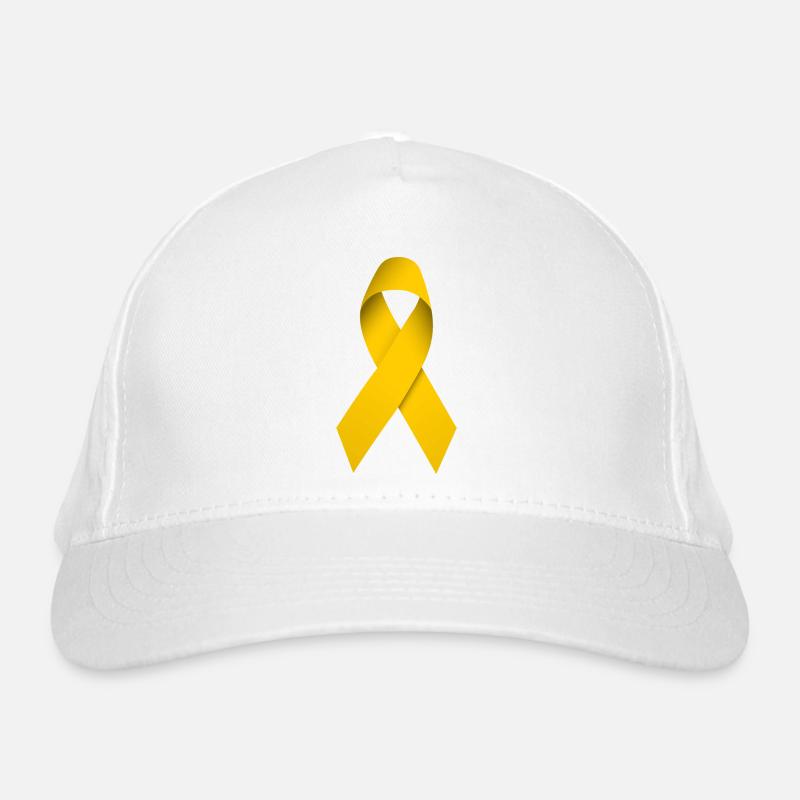 Conception du ruban de solidarité jaune Casquette classique bio
