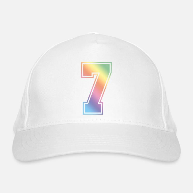 7 Numéro coloré Casquette classique bio