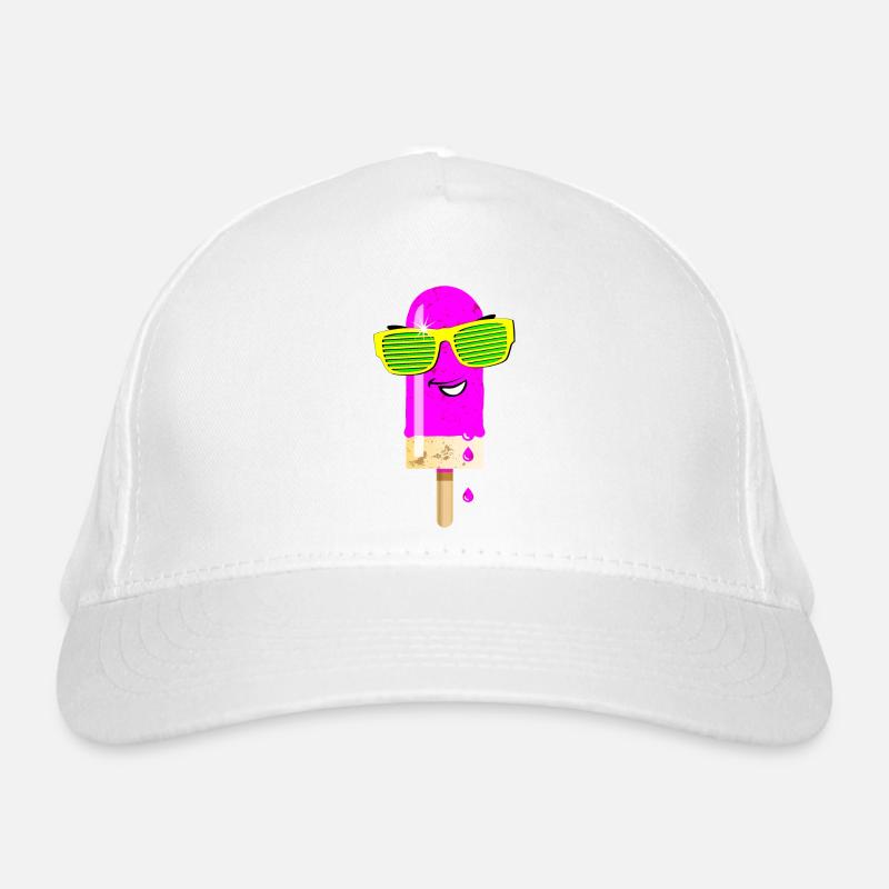 Eis am Stiel Sommerhitze coole Sonnenbrille lecker Bio-Baseballkappe