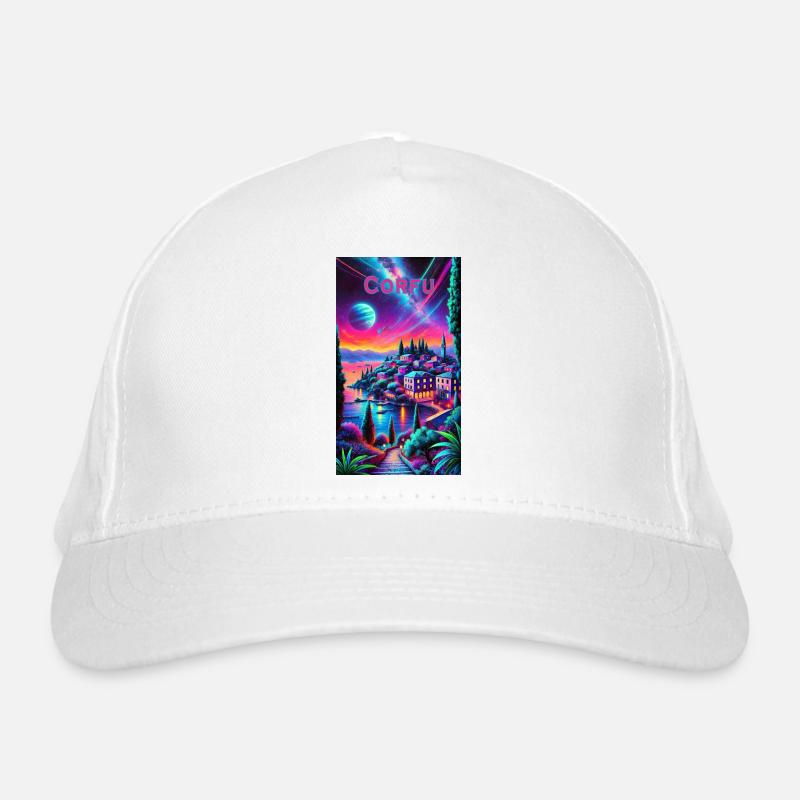 Corfu Greece cities design Organic Baseball Cap
