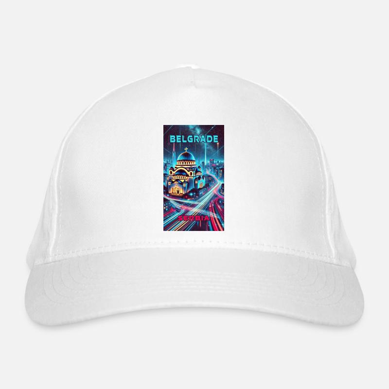 Belgrad Serbien Skyline Design Bio-Baseballkappe