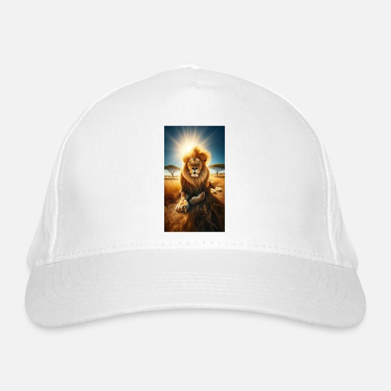 Löwe in der Savanne Bio-Baseballkappe