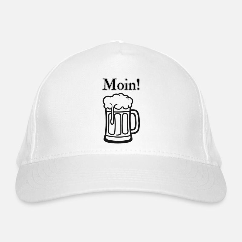 Moin! ein Bier Bio-Baseballkappe