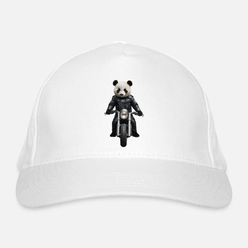 Biker Panda Bio-Baseballkappe