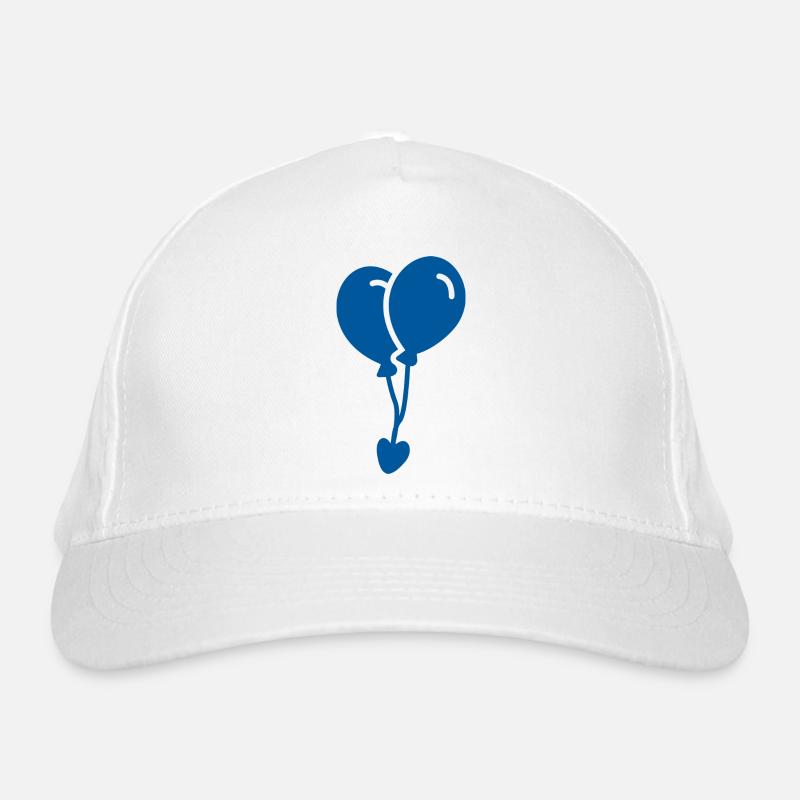Flying Heart – Liebe, die von Luftballons getragen wird Bio-Baseballkappe
