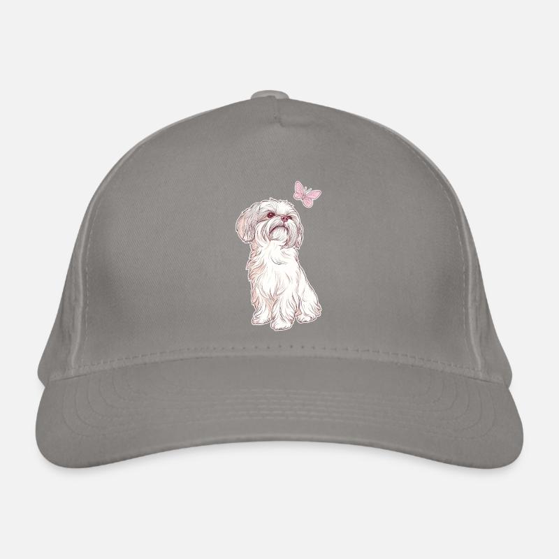 Shih Tzu et papillon Casquette classique bio