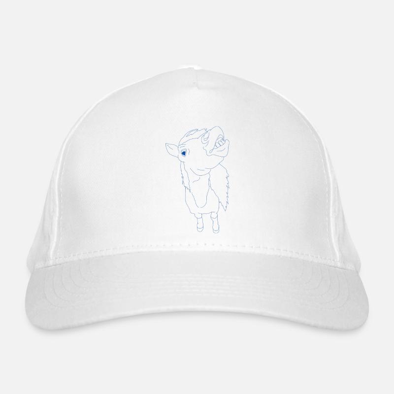 Drôle de cheval avec la gueule ouverte - Casquette classique bio - blanc