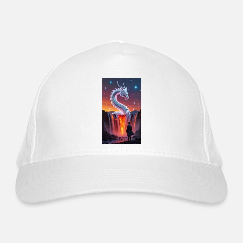 Queue de dragon ardente au-dessus d’une cascade Casquette classique bio