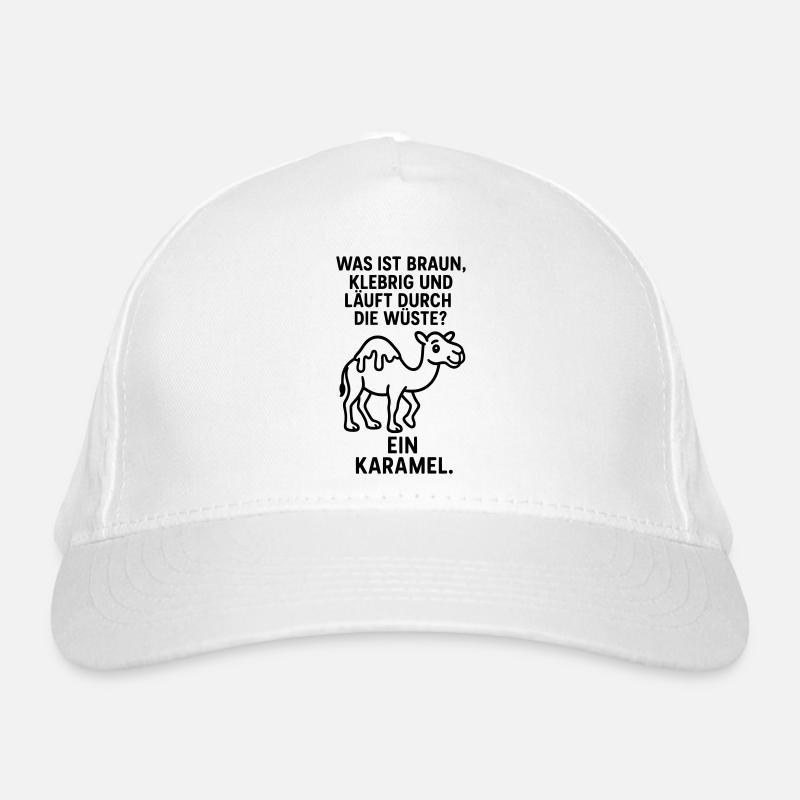 karamel karamell kamel wüste kinder witz Bio-Baseballkappe