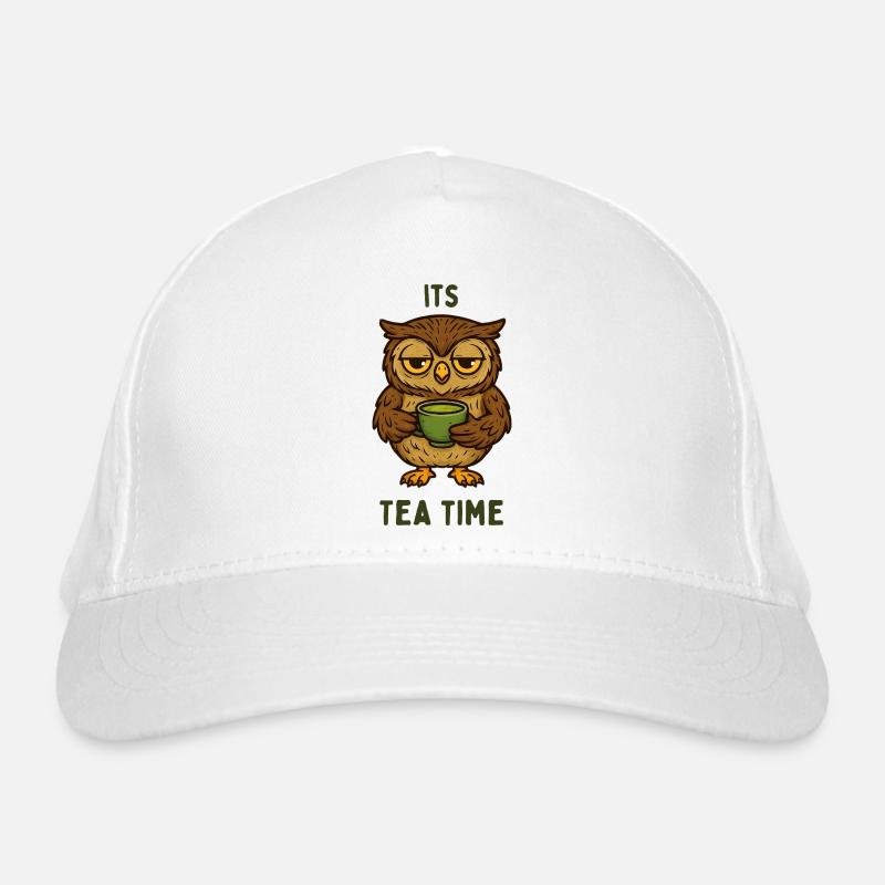 L’heure du thé de la chouette endormie Casquette classique bio