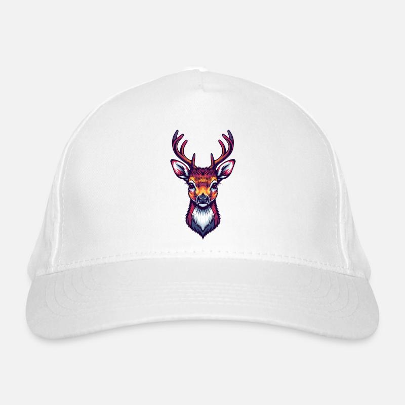 Deer Head Cool Cute Organic Baseball Cap