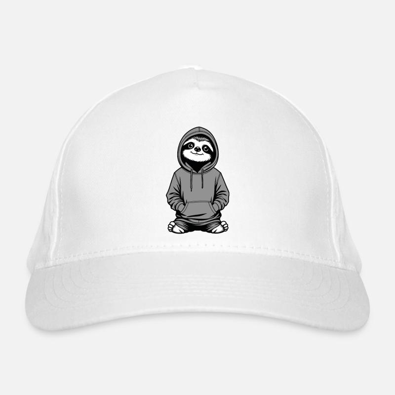 Slow-Chill Sloth Pullover Hoodie Organic Baseball Cap