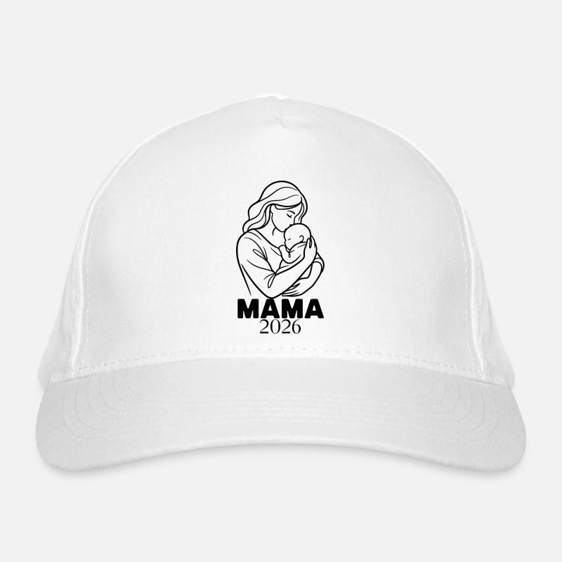 Mama 2026 - Minimalist Line Art Mutter Bio-Baseballkappe