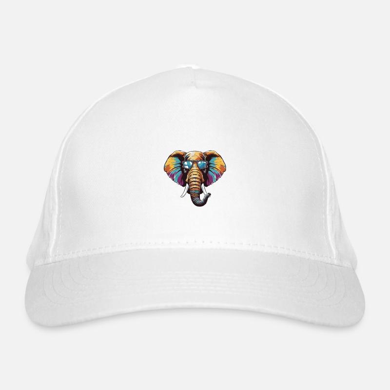 Elephant Hipster Cool Party Organic Baseball Cap
