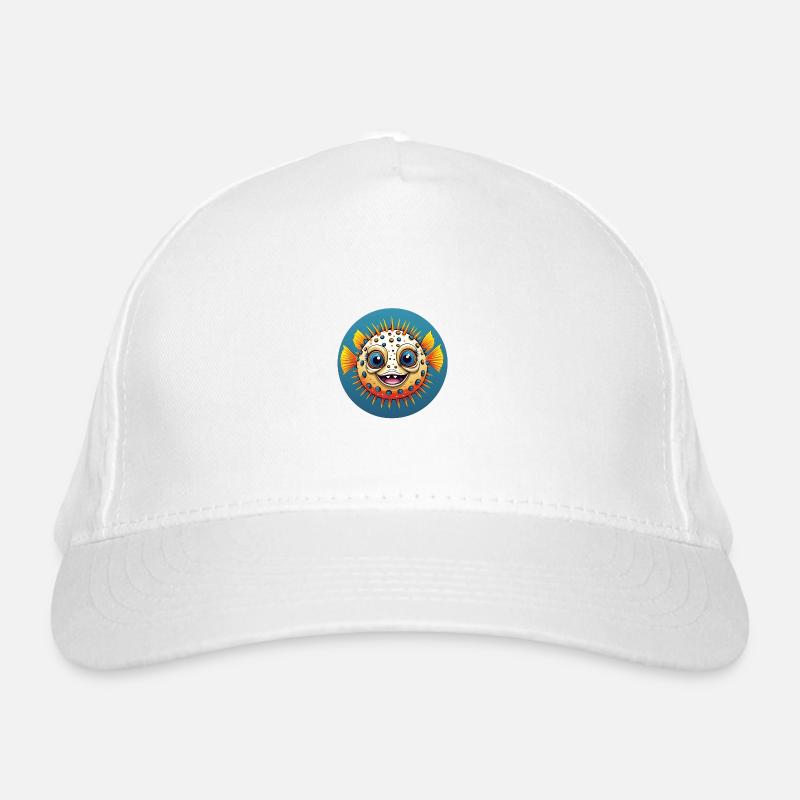Poisson-globe coloré riant joyeux Casquette classique bio